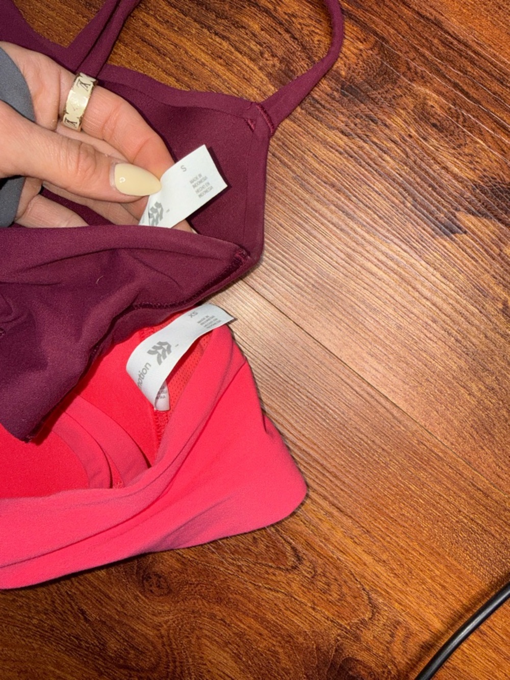 All in Motion Seamless Double-Strap Bralette Set - Hot Pink & Wine - Picture 5 of 5
